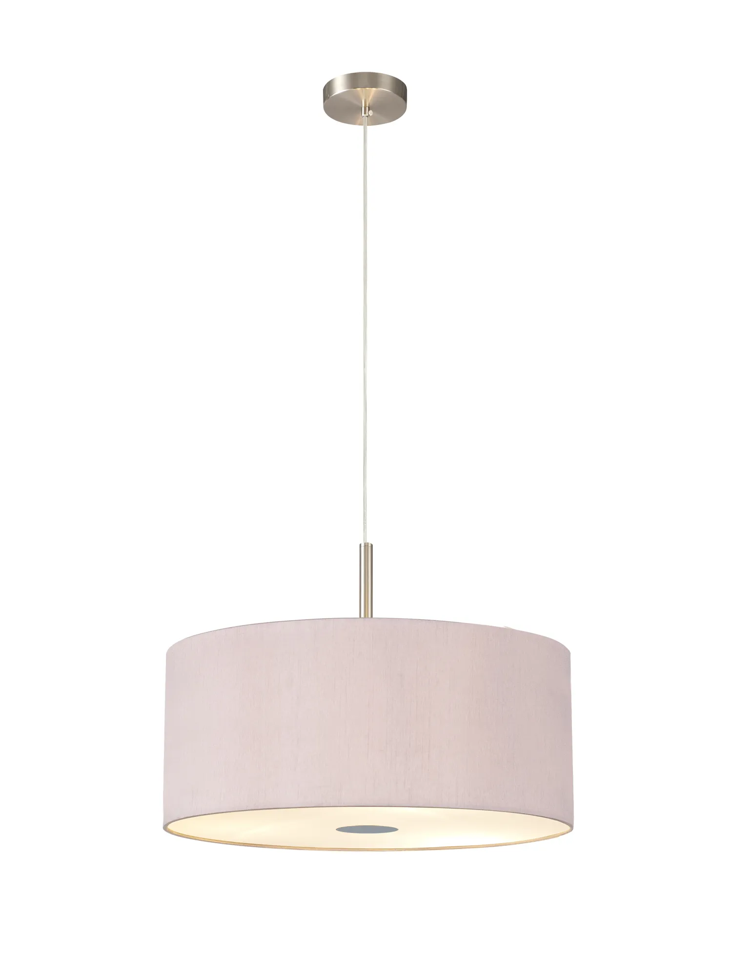 Baymont 50cm 3 Light Pendant Satin Nickel, Taupe/Halo Gold, Frosted Diffuser DK0449  Deco Baymont SN TA